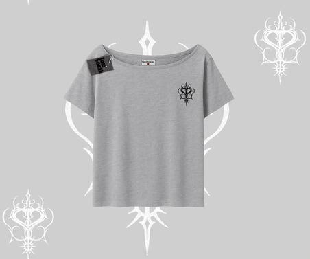 Family Time Yazılı Sevimli Anne Kedi Arka Baskılı Kayık Yaka Tshirt