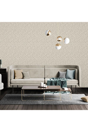 Geometrik Desen Duvar Kağıdı, Bej, Beta 1107-2, 16,50 M²