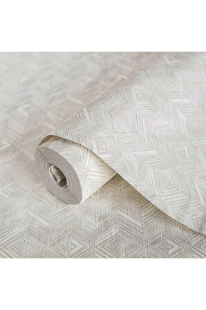 Geometrik Desen Duvar Kağıdı, Bej, Beta 1107-2, 16,50 M²