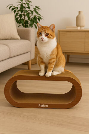 Rotipet Theta Karton Kedi Tırmalaması Ceviz Large