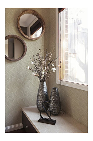 Geometrik Desen Duvar Kağıdı, Sarı, Beta 1107-3, 16,50 M²