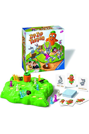 Ravensburger Zıp Zıp Tavşan Kutu Oyunu Zıplayan Tavşan Engellerden Zıplar Oyuncak Yılbaşı Kutu Oyunu