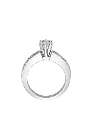 G Renk Toplam 0,47 Karat Pırlanta Tektaş Yüzük