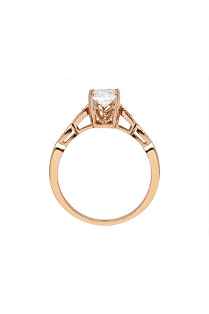 Pırlanta Ve Beyaz Safir Taşlı Diana Yüzük