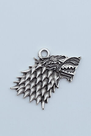 Game Of Thrones Kurt Gümüş Kaplama Kolye Ucu