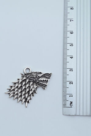 Game Of Thrones Kurt Gümüş Kaplama Kolye Ucu