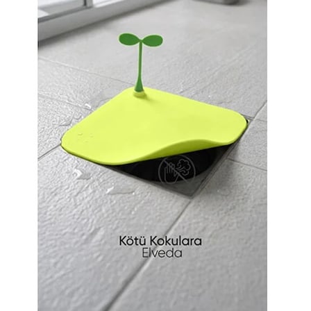 Dekoratif Kare Koku Önleyici Lavabo Gider Kapatıcı Dekoratif Banyo Küvet Gider Tıkacı 13,3 cm