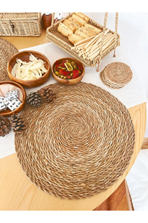 Hasır Örgü 2li Bambu Supla / Amerikan Servis