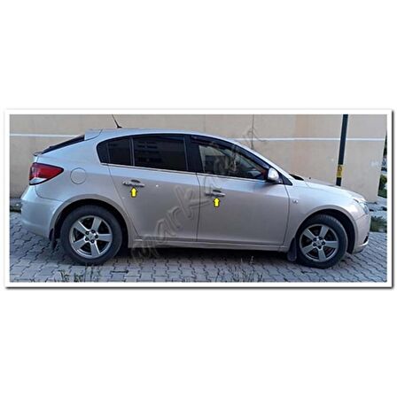 Markadan Chevrolet Cruze Sedan Krom Kapı Kolu 2009 Sonrası 4 Kapı Paslanmaz Çelik