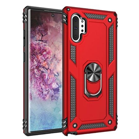 Smcase Samsung Galaxy Note 10 Plus Vega Yüzüklü Tank Kapak Kılıf