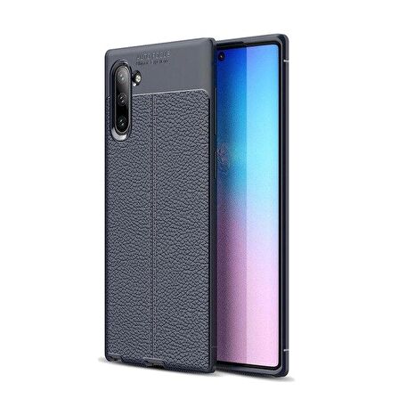 Smcase Samsung Galaxy Note 10 Kılıf Deri Dokulu Silikon 