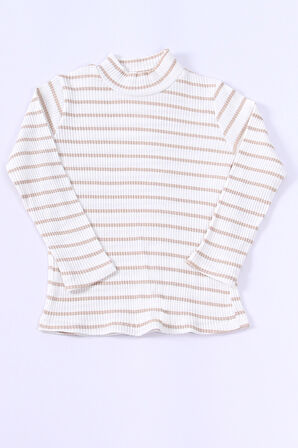 KIZ ÇOCUK BOĞAZLI TRİKO BADİ ÇİZGİLİ C41
