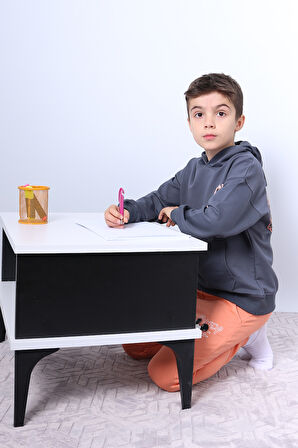ERKEK ÇOCUK KAPŞONLU EŞOFMAN TAKIMI MİCKEY MOUSE SIRT BASKILI RİBANALI F3