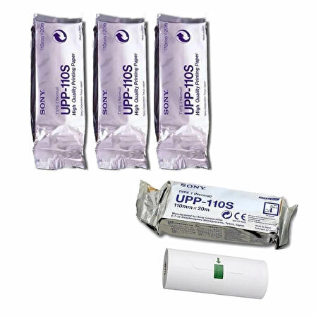 Sony Upp 110S Print Media Ultrason Kağıdı - 3 Adet Rulo - Termal Baskı Kağıdı