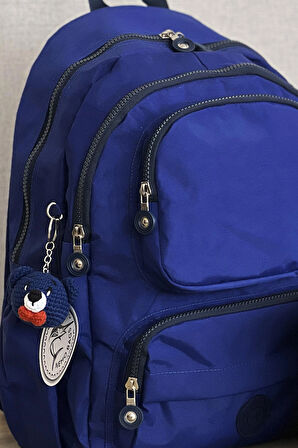 Nemo Bags Saks Mavisi Sırt Çantası Okul Çantası Laptop ve Seyahat Çantası Su Geçirmez Spor Çanta