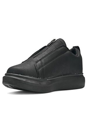 Günlük Erkek Casual Lastikli Kalın Yüksek Topuklu Desenli Taban Oval Burun Sneaker Spor Ayakkabı 111