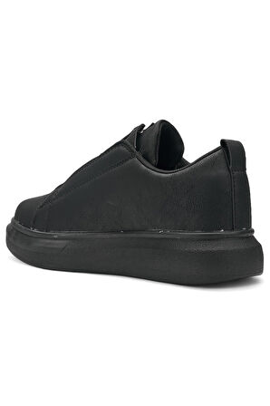 Günlük Erkek Casual Lastikli Kalın Yüksek Topuklu Desenli Taban Oval Burun Sneaker Spor Ayakkabı 111