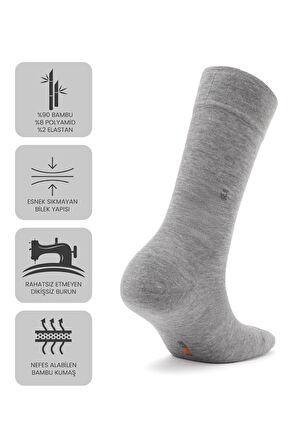 Just Inner Erkek Çorap 6'lı Yazlık (Bambu)
