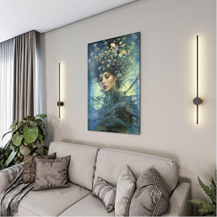 İnsan Cam Tablo - Karışık - Dikey Motif 01-008