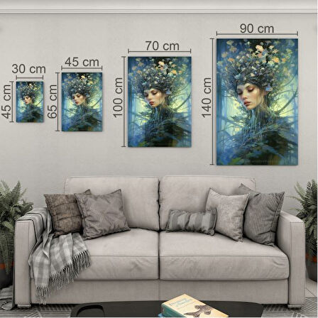 İnsan Cam Tablo - Karışık - Dikey Motif 01-008