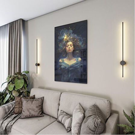 İnsan Cam Tablo - Karışık - Dikey Motif 01-039