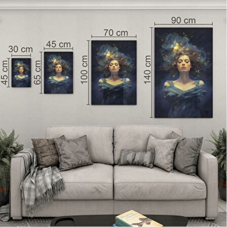 İnsan Cam Tablo - Karışık - Dikey Motif 01-039