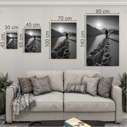 İnsan Cam Tablo - Karışık - Dikey Motif 01-045