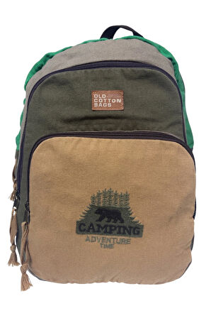 Kaliteli Siyah Vintage Salaş Baskılı Disayn Günlük Gezi Okul Sırt Çantası Revilla Bag 28x38cm