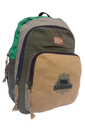 Kaliteli Siyah Vintage Salaş Baskılı Disayn Günlük Gezi Okul Sırt Çantası Revilla Bag 28x38cm