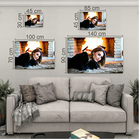 İnsan Cam Tablo - Güzel Kadınlar - Yatay Motif 03-002