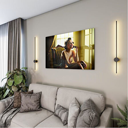 İnsan Cam Tablo - Güzel Kadınlar - Yatay Motif 03-003