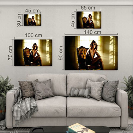 İnsan Cam Tablo - Güzel Kadınlar - Yatay Motif 03-027