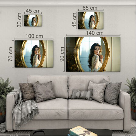 İnsan Cam Tablo - Güzel Kadınlar - Yatay Motif 03-066
