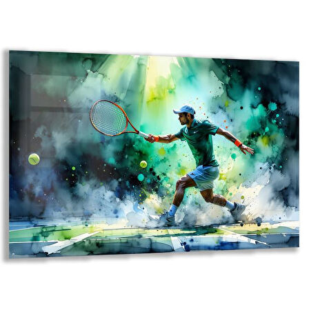 İnsan Cam Tablo - Spor Yapanlar - Yatay Motif 04-001