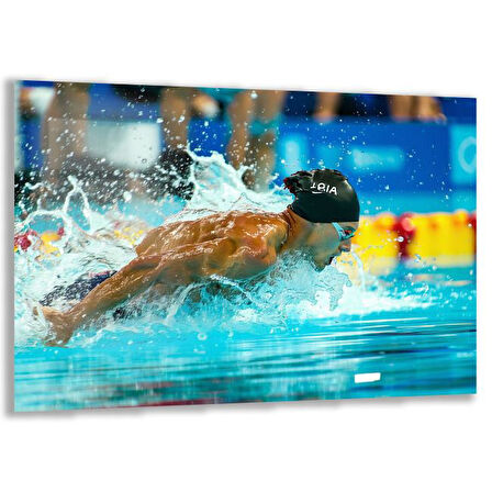İnsan Cam Tablo - Spor Yapanlar - Yatay Motif 04-021