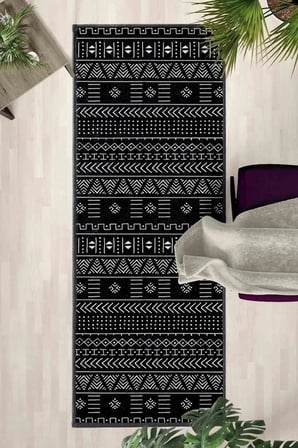 Ehl-170 Modern Dijital Baskı Yıkanabilir Kaymaz Yolluk Halı