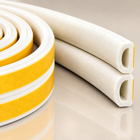 5 Metre Kapı Altı ve Pencere Kenarı İçin Yapışkanlı Fitil Beyaz Yalıtım Bandı