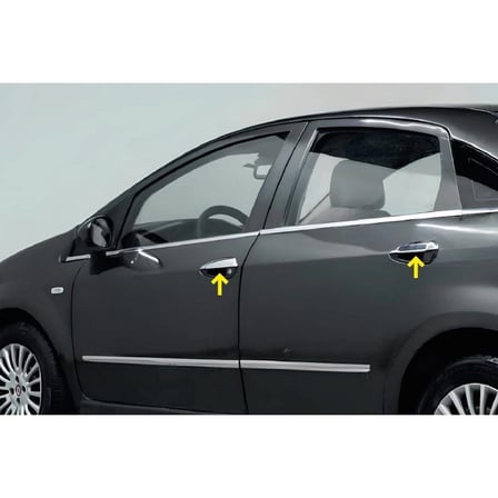 Fiat Linea Krom Kapı Kolu 4 Kapı 8 Parça 2007 Ve Üzeri Paslanmaz Çelik (ÇERÇEVELİ)