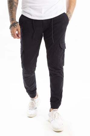 Erkek Lacivert Beli Lastikli Kargo Pantolon 1601569