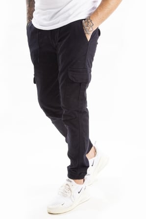 Erkek Lacivert Beli Lastikli Kargo Pantolon 1601569