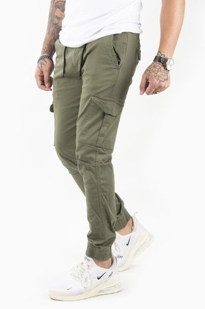 Erkek Açık Yeşil Beli Lastikli Kargo Pantolon 1601569