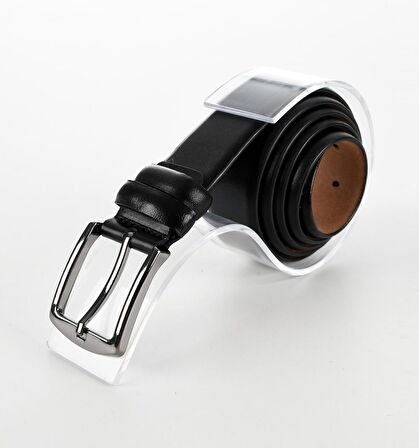 Erkek Siyah Klasik Mat Deri Kemer 1701395