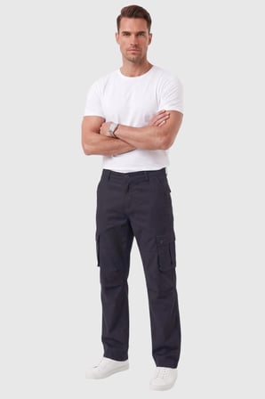 Erkek Lacivert Geniş Kesim Kargo Pantolon 1705421