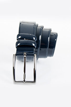 Erkek Lacivert Suni Deri Klasik Kemer 1701351