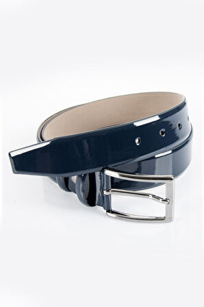 Erkek Lacivert Suni Deri Klasik Kemer 1701351