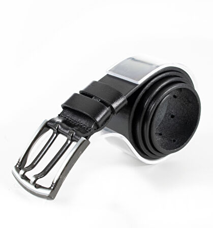 Erkek Siyah Çift Dilli Spor Kemer 1801295