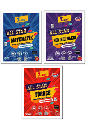Newton 7. Sınıf Matematik+fen+türkçe All Star Soru Bankası 3 Kitap