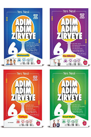 Newton 6. Sınıf Matematik Fen Türkçe Sosyal Adım Adım Zirveye Soru Bankası 4 Kitap