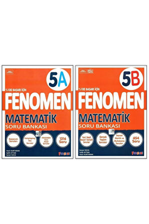 Fenomen 5. Sınıf Matematik Soru Bankası (A)+(B) Kitabı 2 Kitap