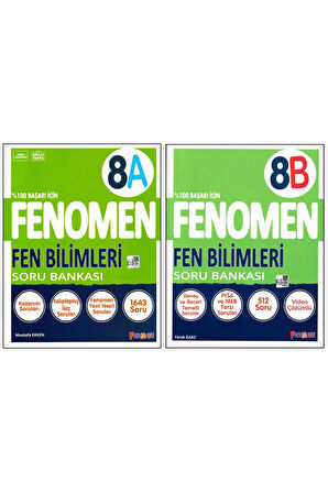 Fenomen 8. Sınıf Lgs Fen Bilimleri (A) (B) Soru Bankası 2 Kitap